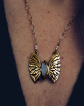 The Bahgsu Jewels Monarch Moon Necklace in Gold Plated Brass