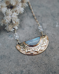 Natural Mystic Necklace in Gold Plated Brass