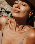 The Bahgsu Jewels Natural Mystic Necklace in Gold Plated Brass Turquoise