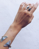 The Bahgsu Jewels Shape Shift Ring in Silver Two Tone Brass