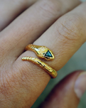 The Bahgsu Jewels Serpent Ring in Gold Plated Brass