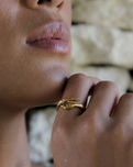 The Bahgsu Jewels Serpent Ring in Gold Plated Brass