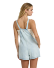 Beach Crush Demin Playsuit in Blue Mist