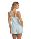 Beach Crush Demin Playsuit in Blue Mist