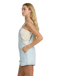 Beach Crush Demin Playsuit in Blue Mist