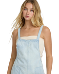 Beach Crush Demin Playsuit in Blue Mist