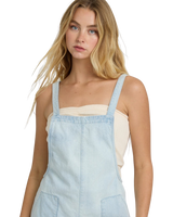 Beach Crush Demin Playsuit in Blue Mist