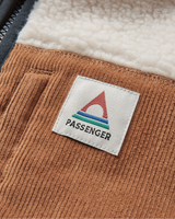 The Passenger Mens Trekker Sherpa Fleece Jacket in Warm Ivory