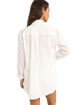 Textured Overswim Shirt in Off White