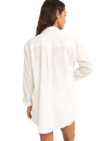 Textured Overswim Shirt in Off White