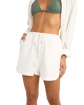 Textured Overswim Shorts in Off White