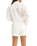 Textured Overswim Shorts in Off White