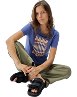 Interupted Vintage Crop T-Shirt in Cobolt