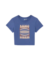 Interupted Vintage Crop T-Shirt in Cobolt