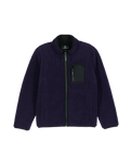 Boys Muzzer Fuzzar Zip Fleece Jacket in Dark Purple