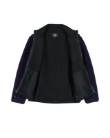 Boys Muzzer Fuzzar Zip Fleece Jacket in Dark Purple