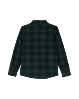 Boys Bowered Fleece Overshirt in Scarab