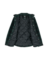 Boys Bowered Fleece Overshirt in Scarab