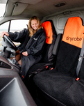 Single Car Seat Cover in Orange & Black