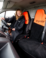 Single Car Seat Cover in Orange & Black