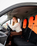 Single Car Seat Cover in Orange & Black