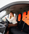 Single Car Seat Cover in Orange & Black