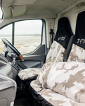 Single Seat Cover in Sand Camo & Black