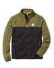 The Passenger Mens Set Off Polar 1/4 Zip Fleece Jacket in Khaki