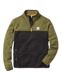 The Passenger Mens Set Off Polar 1/4 Zip Fleece Jacket in Khaki