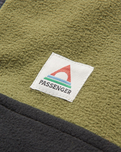 The Passenger Mens Set Off Polar 1/4 Zip Fleece Jacket in Khaki