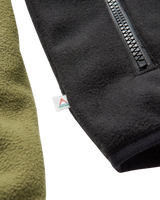 The Passenger Mens Set Off Polar 1/4 Zip Fleece Jacket in Khaki