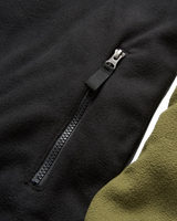 The Passenger Mens Set Off Polar 1/4 Zip Fleece Jacket in Khaki