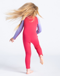 The C-Skins Girls C-Kid Baby Wetsuit in Coral, Lilac & Bright Coral
