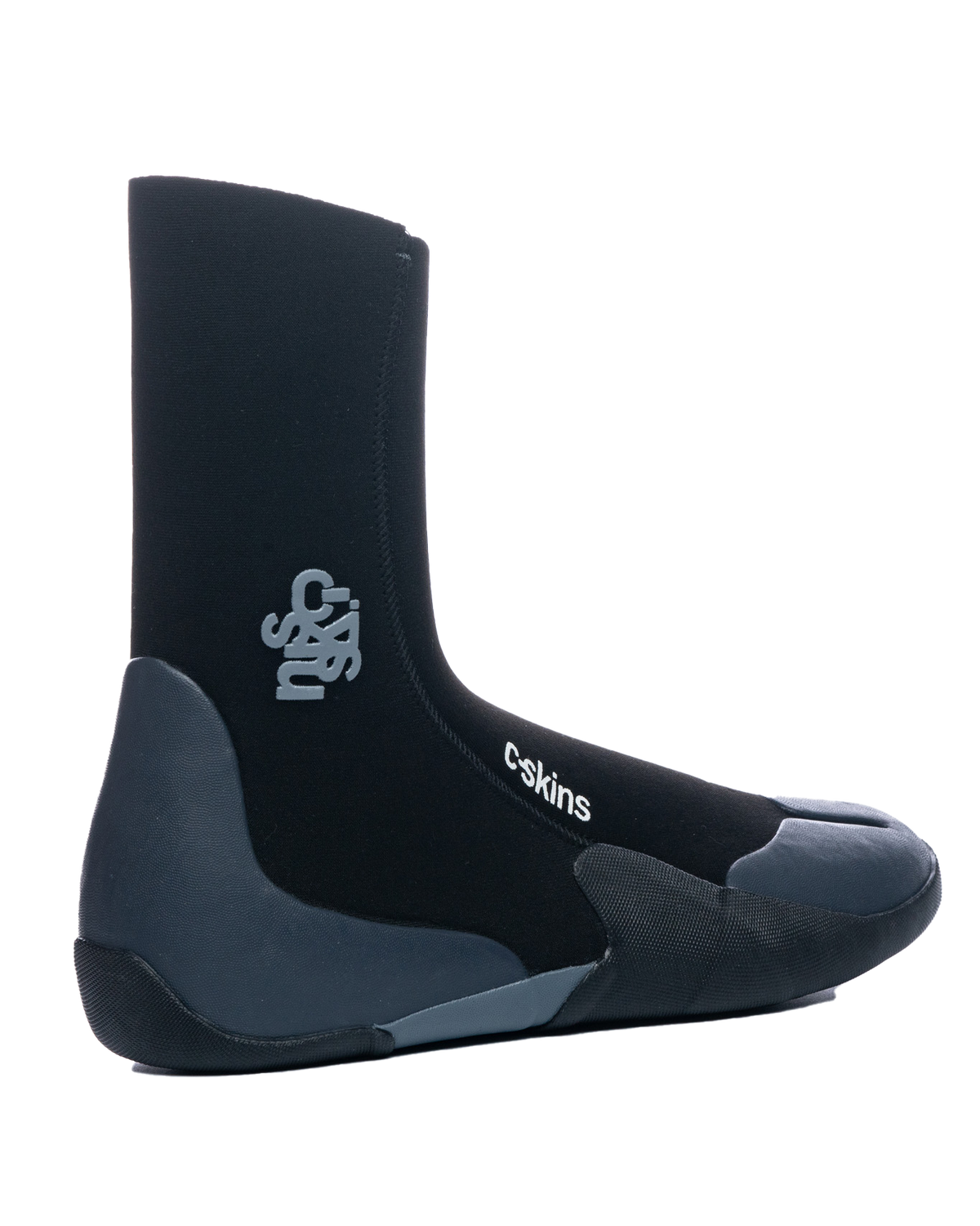 Legend 5mm Round Toe Wetsuit Boots in Black & Charcoal
