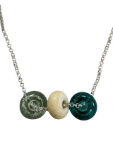 Cornish Coast Trio Necklace in Sand