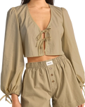 Desi Blouson Top in Sage
