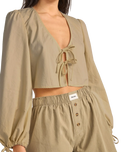 Desi Blouson Top in Sage