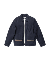 The Rhythm Mens Arugam Twill Jacket in Midnight Navy