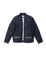 The Rhythm Mens Arugam Twill Jacket in Midnight Navy