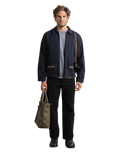 The Rhythm Mens Arugam Twill Jacket in Midnight Navy