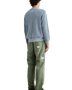 The Rhythm Mens Polu Crew Knit Jumper in Washed Blue
