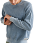 The Rhythm Mens Polu Crew Knit Jumper in Washed Blue