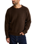 The Rhythm Mens Vintage Waffle Knit Jumper in Chocolate