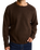 The Rhythm Mens Vintage Waffle Knit Jumper in Chocolate