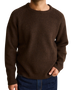 The Rhythm Mens Vintage Waffle Knit Jumper in Chocolate