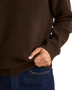 The Rhythm Mens Vintage Waffle Knit Jumper in Chocolate