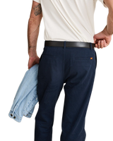 The Rhythm Mens Twill Pressed Trousers in Navy