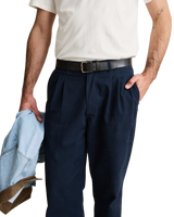The Rhythm Mens Twill Pressed Trousers in Navy