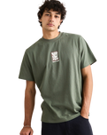The Rhythm Mens Imprint Vintage T-Shirt in Vintage Green