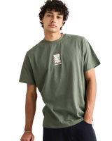 The Rhythm Mens Imprint Vintage T-Shirt in Vintage Green
